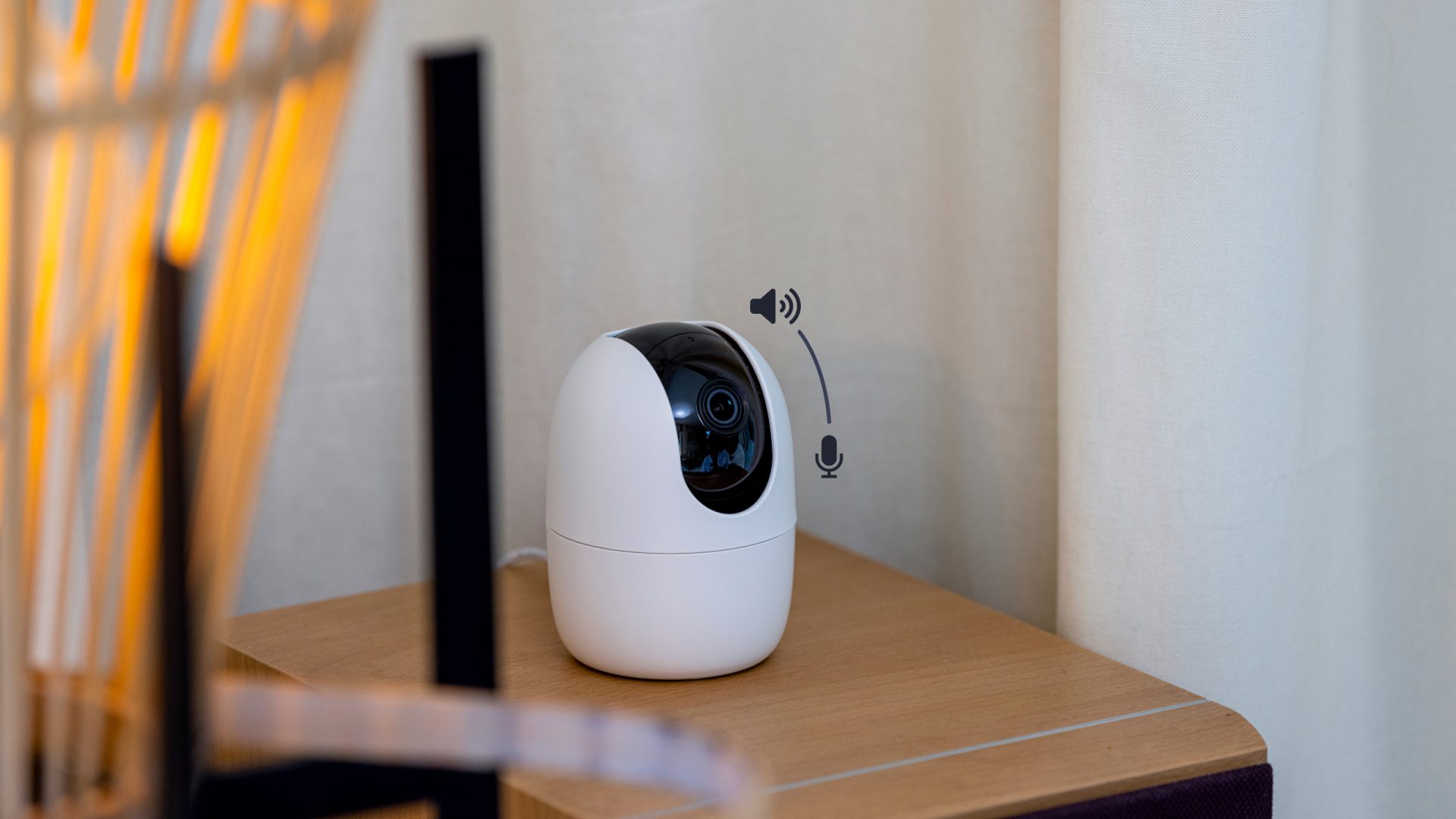 Caméra Surveillance Wifi Intérieur 2K(3Mp) Caméra 360° Connectée Smartphone  Appel D'Une Seule Touche Détection Humaine Ai Sui[H45]